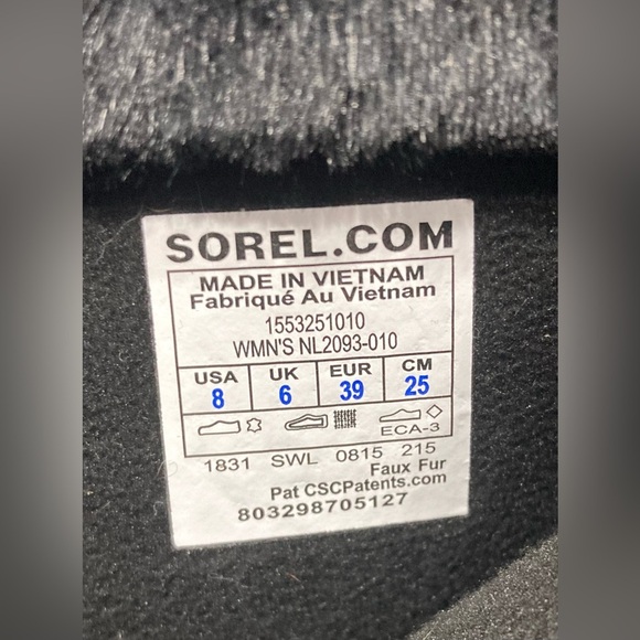 Sorel Joan of Arctic Tall Black Suede Waterproof Winter Snow Boots Womens Size 8 - Picture 9 of 10